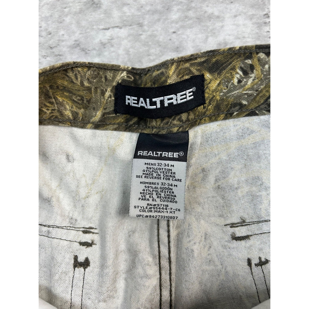 Vintage Realtree Max-1 Tree Camo Utility Cargo Hunting Pants Size 34