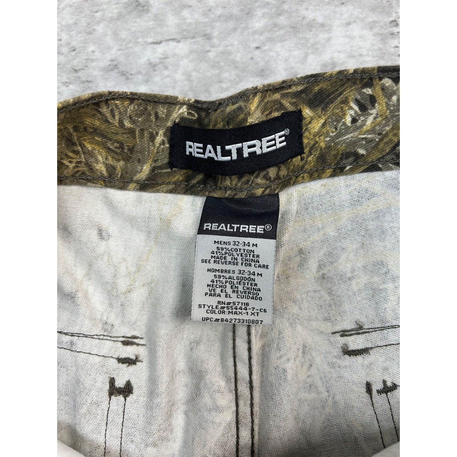 Vintage Realtree Max-1 Tree Camo Utility Cargo Hunting Pants Size 34