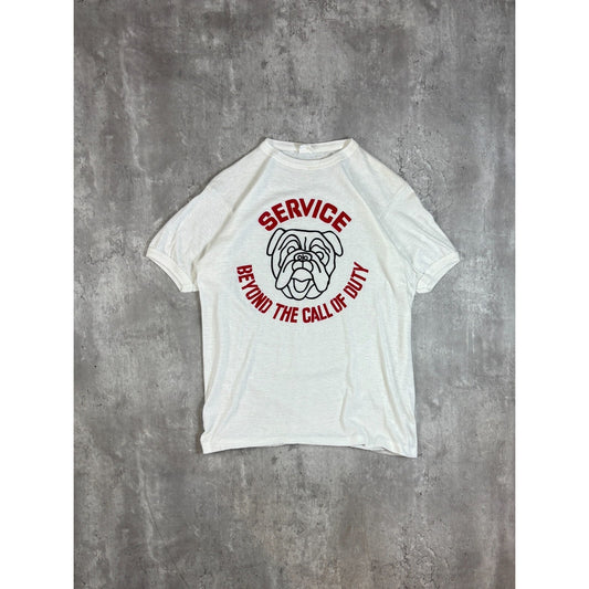 Vintage 1980s US Marines Beyond The Call Of Duty Ringer T-Shirt Size Medium