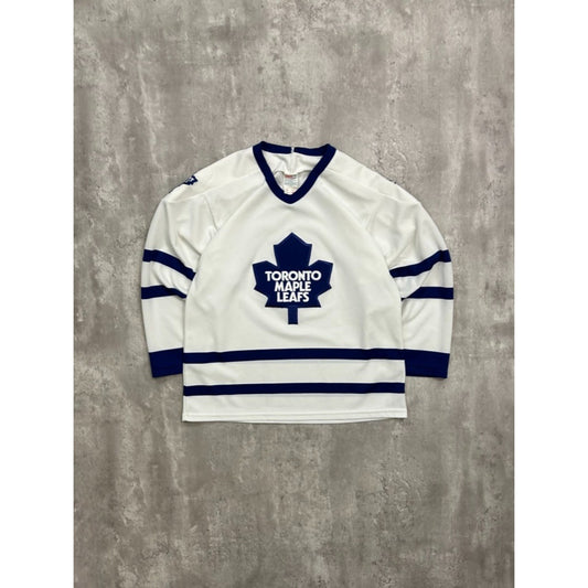 Vintage 90s Toronto Maple Leafs NHL Stitched CCM Maska Hockey Jersey Size Medium