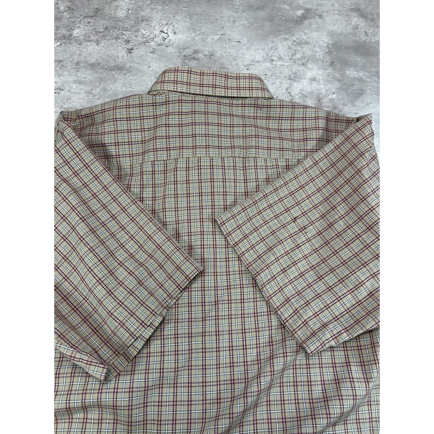 Vintage Brittany Bay Plaid Reworked Cropped Button Up Shirt Size XL