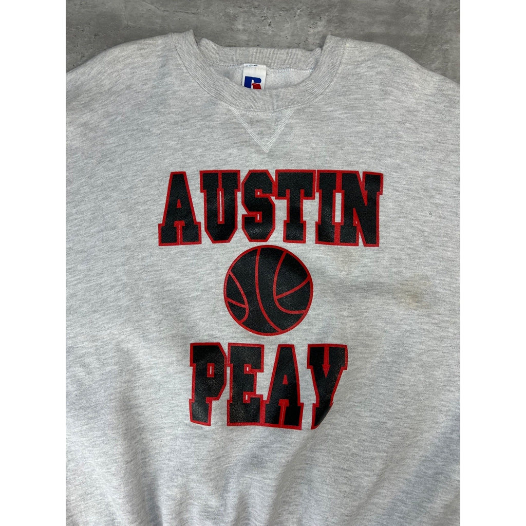 Vintage 90s Austin Peay Basketball Collegiate Graphic Sweatshirt Size 2XL