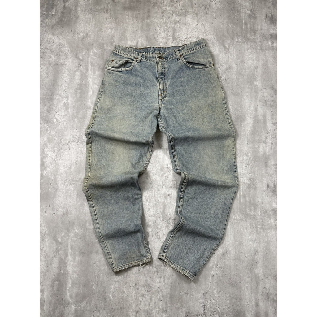 Vintage 90s Levis 560 Red Tab Light Wash Denim Pants Size 35