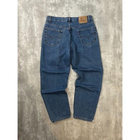 Vintage 90s Levis 550 Red Tab Medium Wash Denim Pants Size 35 Blue