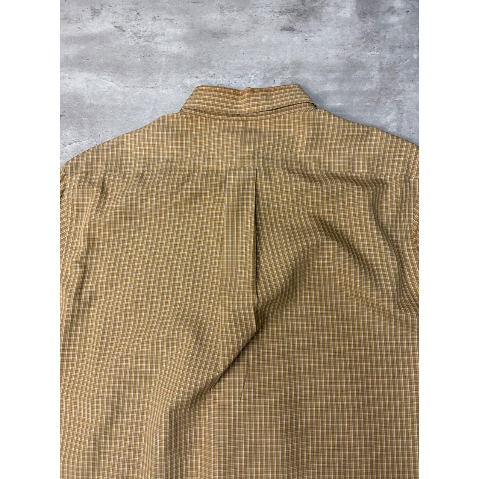 Vintage L.L. Bean Plaid Long Sleeve Cropped Button Up Shirt Size Medium
