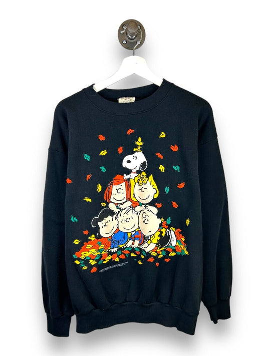 Vintage 90s Peanuts Snoopy Group Photo Autumn Graphic Sweatshirt Sz XL Made USA