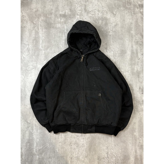 Vintage Dri Duck Insulated Canvas Hooded Workwear Jacket Size Large