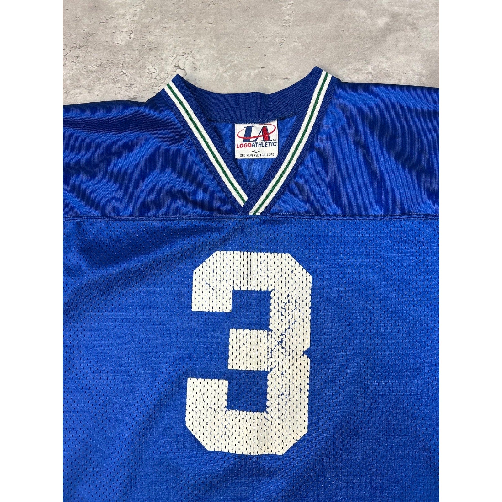 Vintage 90s Rick Mirer #3 Seattle Seahawks NFL Football Jersey Size YOUTH Large