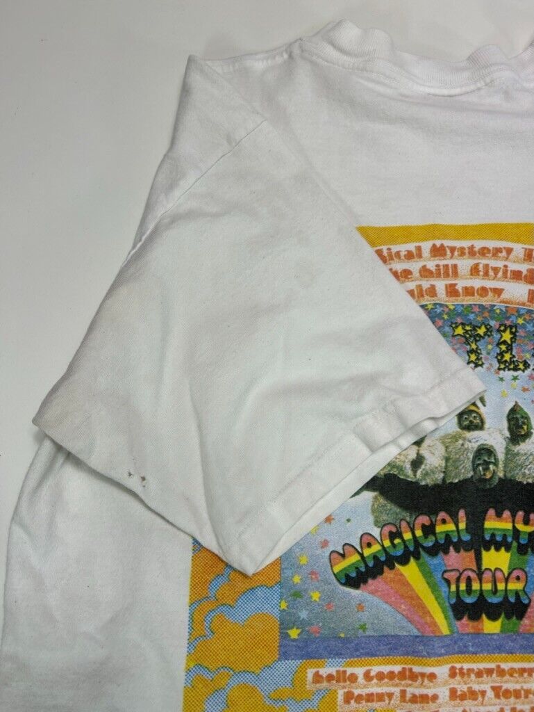 Vintage 1992 The Beatles Magical Mystery Tour Movie Promo Band T-Shirt Size L