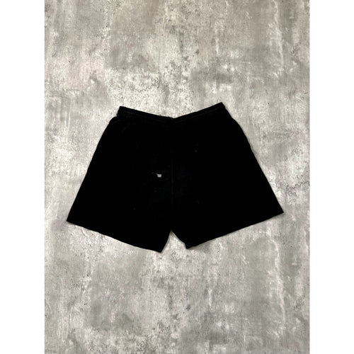 Vintage 1997 Carolina Panthers NFL Spellout Logo Graphic Sweat Shorts Size Large