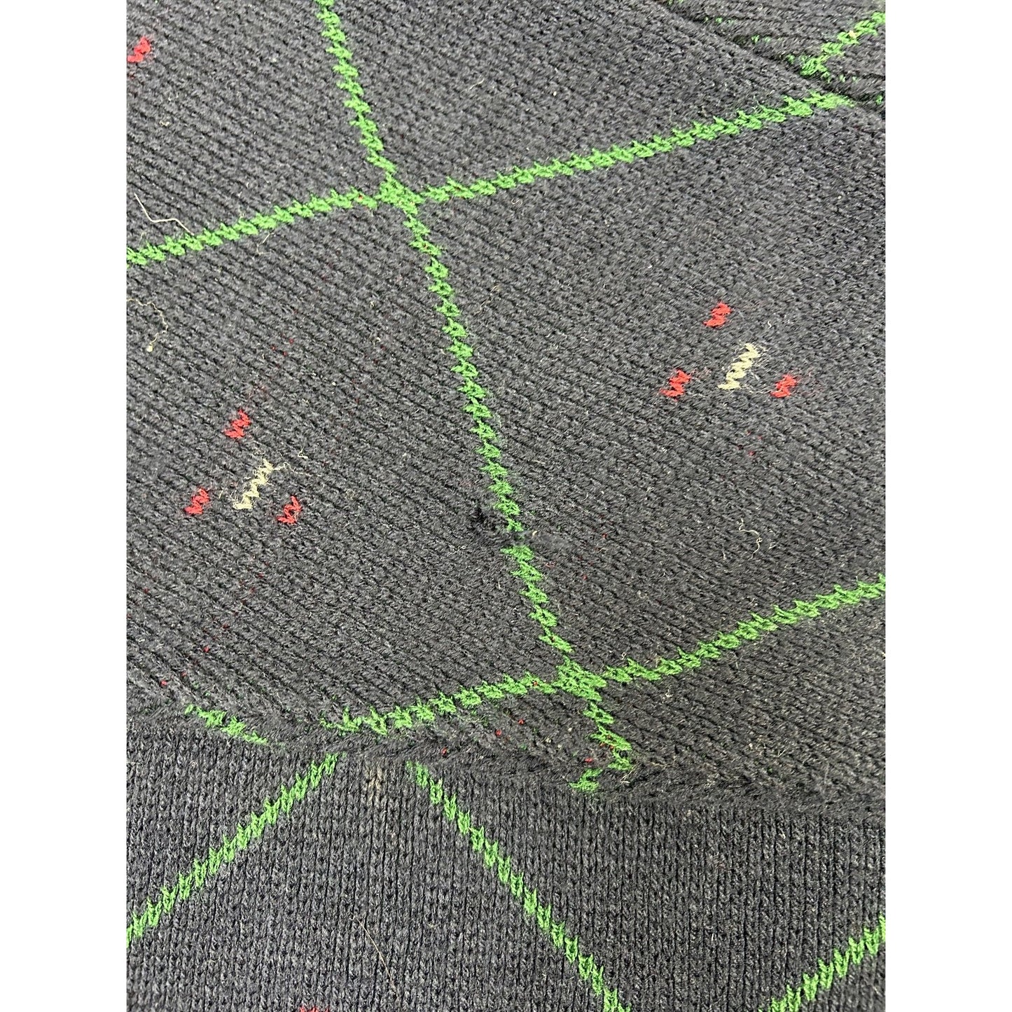 Vintage 90s Sutter & Grant Diamond Print Pullover Knit Sweater Size XL