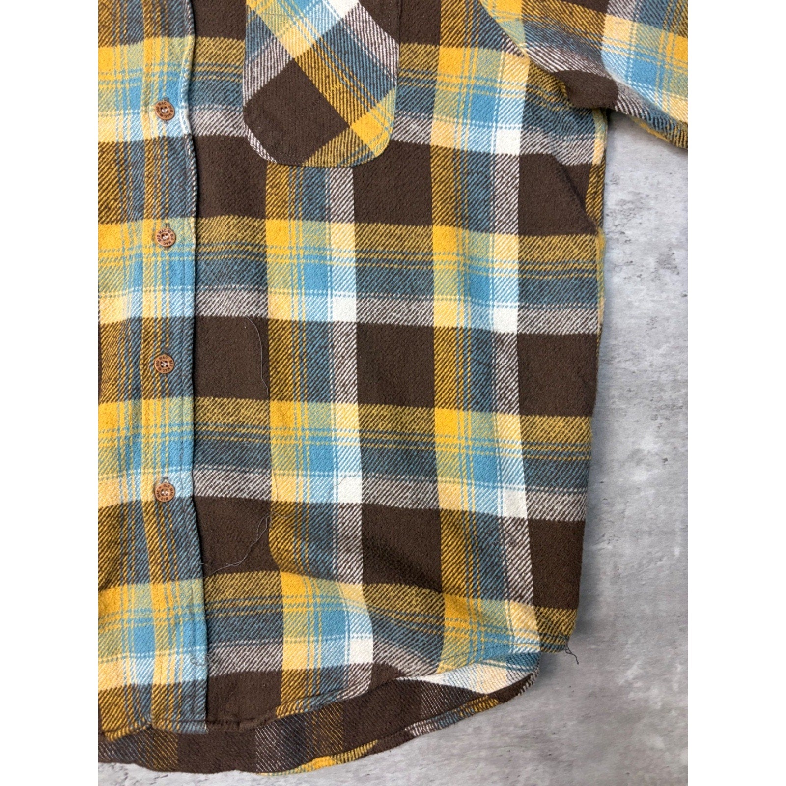VTG 80s Big Mac Plaid Double Pocket Flannel Long Sleeve Button Up Shirt Size XLT