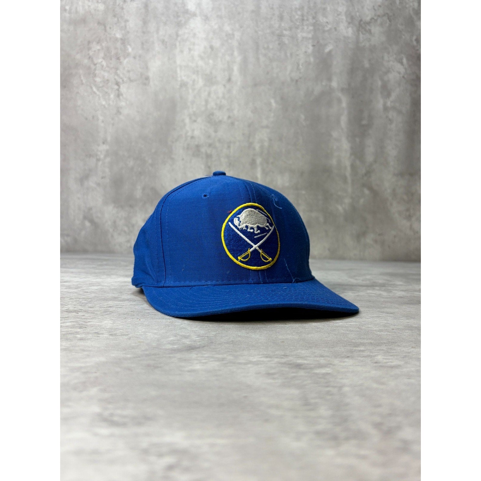Vintage 90s Buffalo Sabres NHL Embroidered Logo Hockey Snapback Hat OSFA