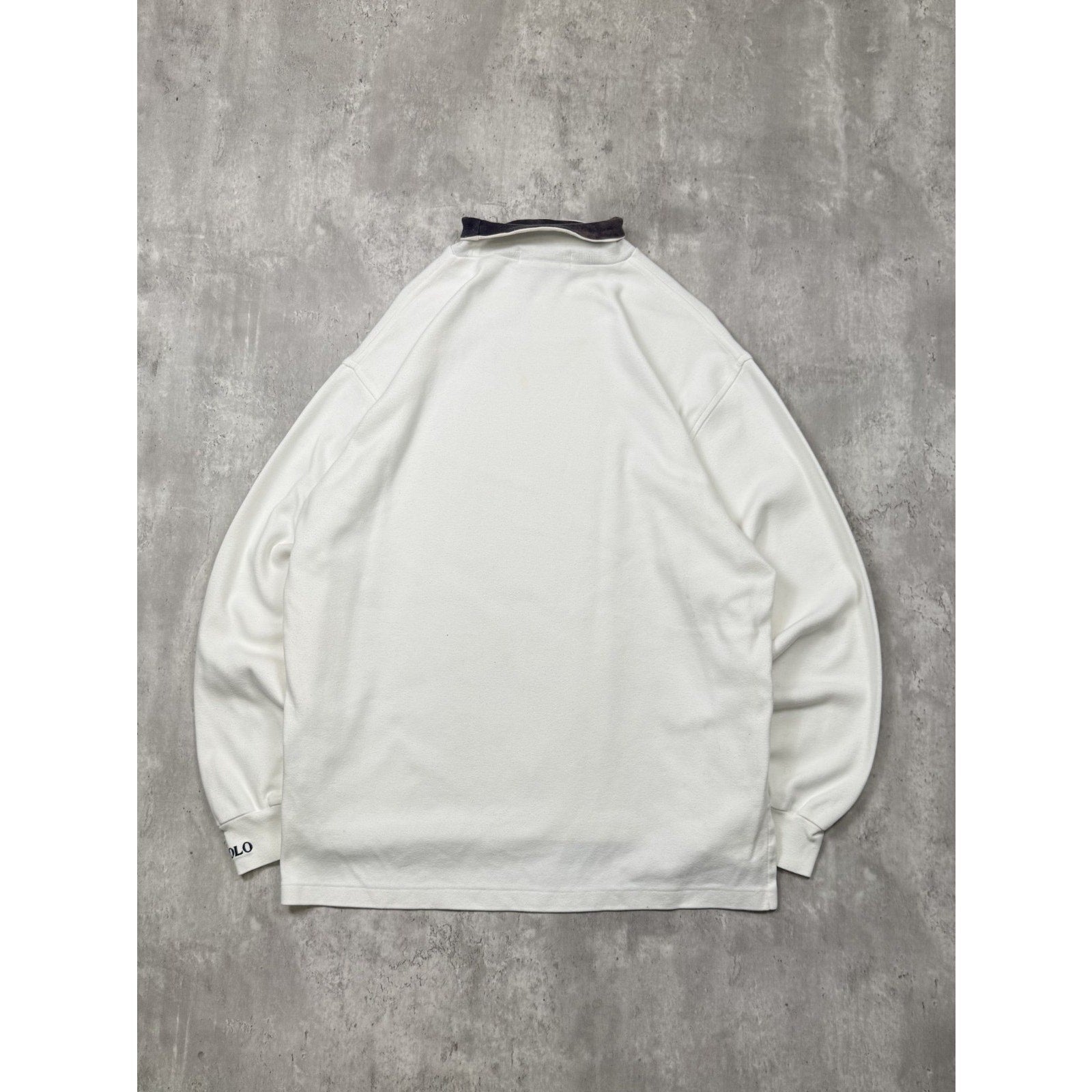 Vintage Polo Ralph Lauren Embroidered Logo Mock Neck Sweatshirt Size Medium