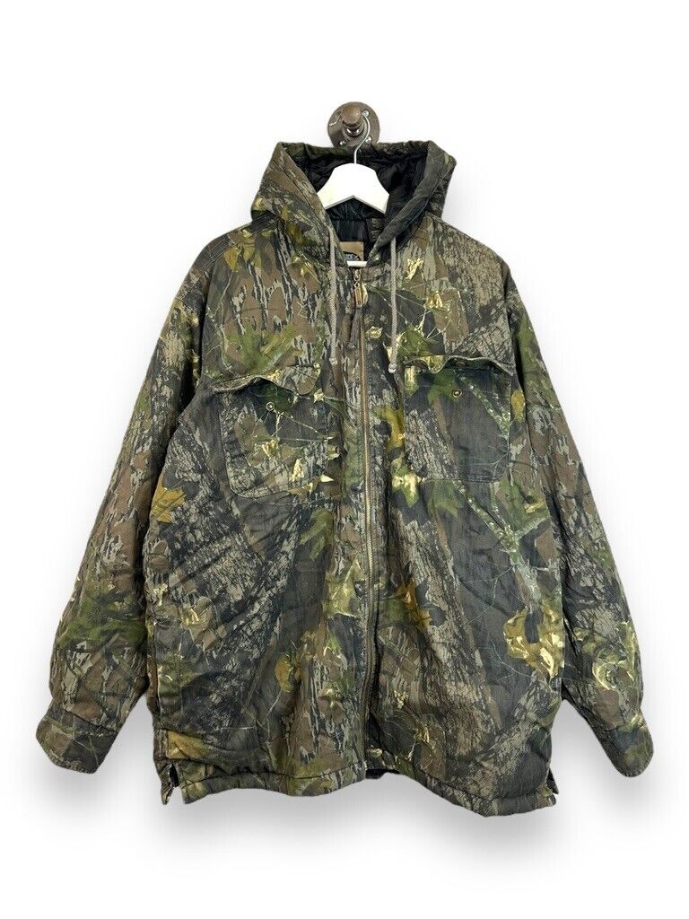 Canyon Guide Outfitters Tree Camo Insulated Full Zip Hunting Jacket Size XL