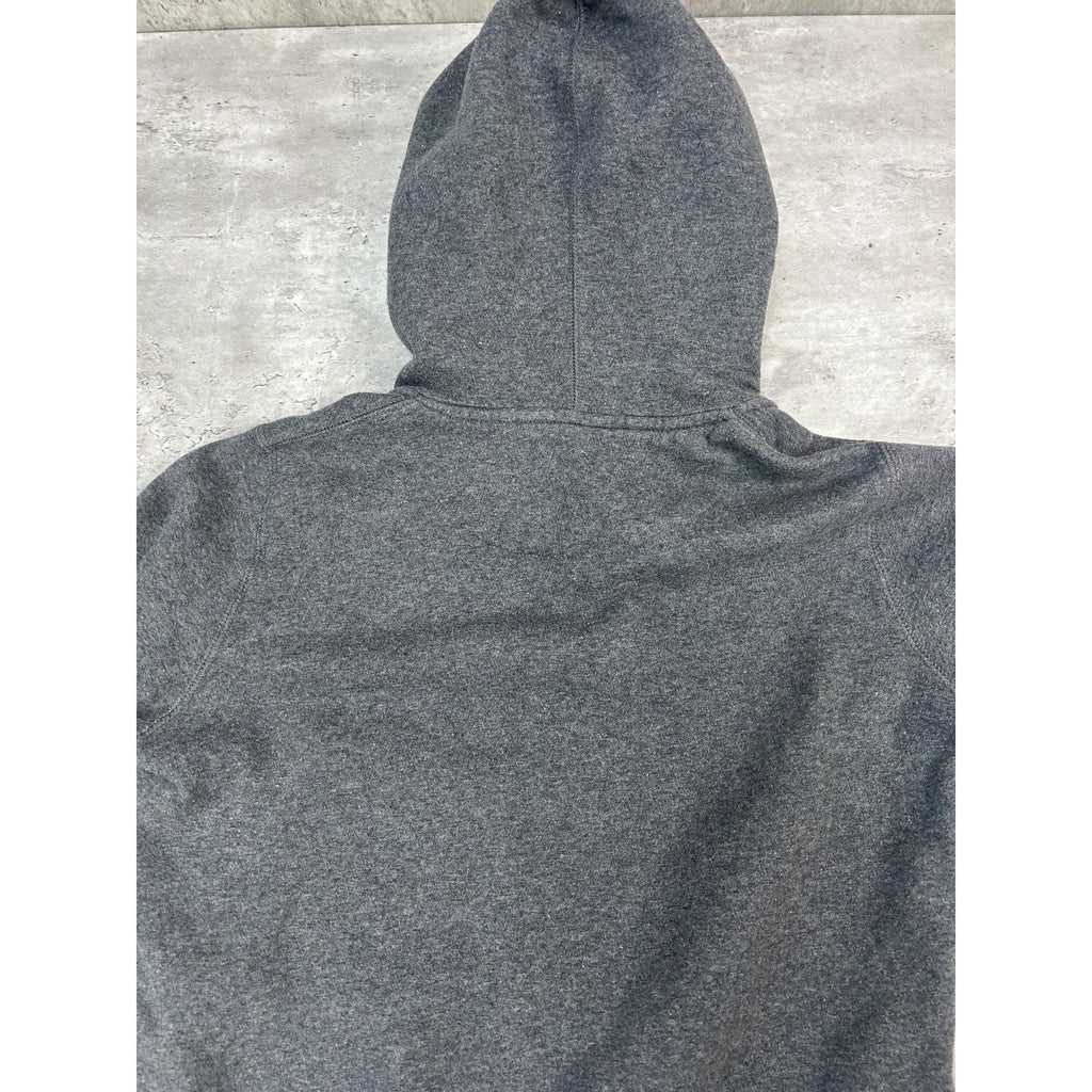 Nike Embroidered Swoosh Full Zip Hooded Gray Sweatshirt Size YOUTH Medium