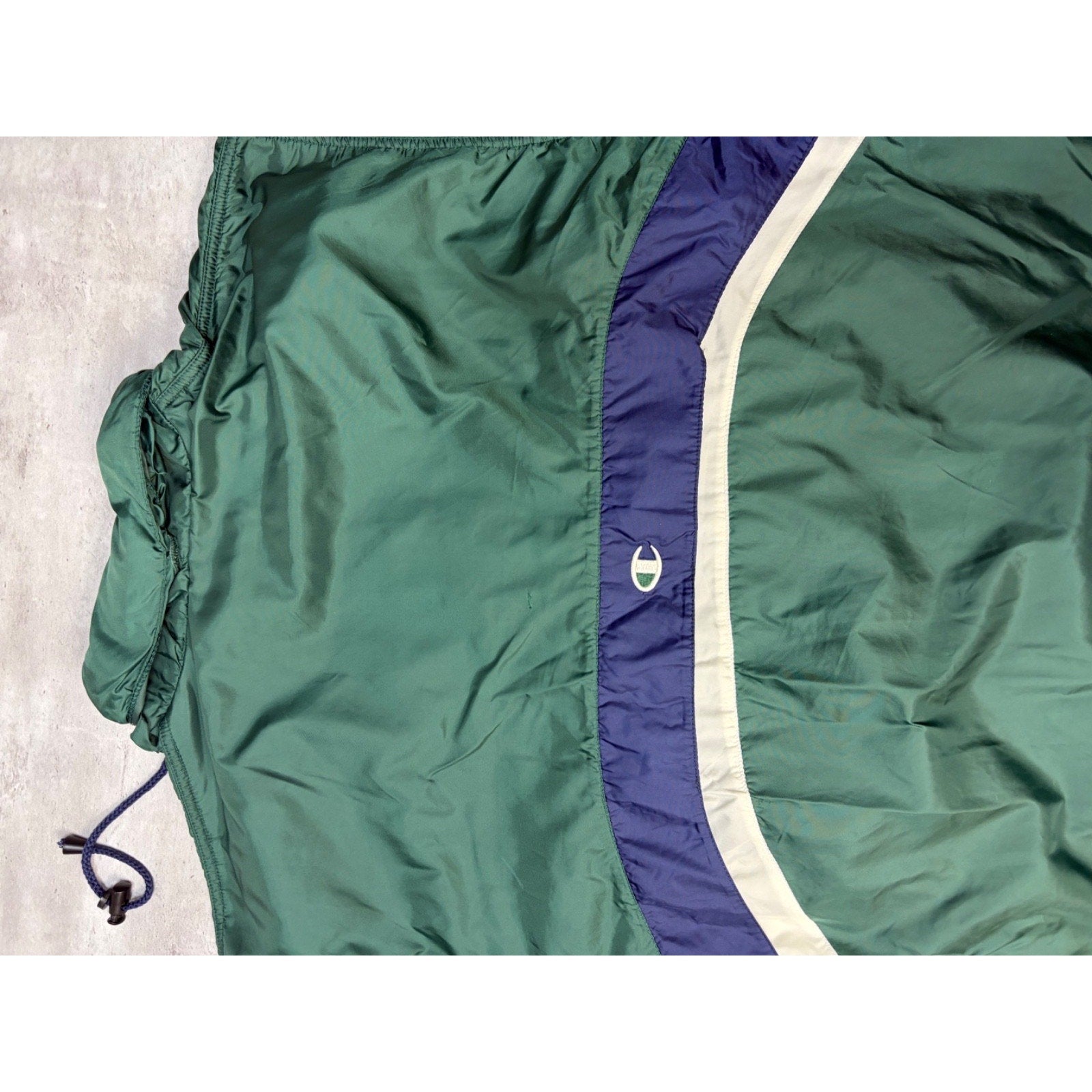 Vintage 90s Champion Embroidered Spellout 1/2 Zip Windbreaker Jacket Size Large