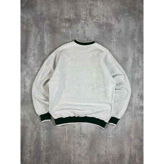 Vintage 90s Green Bay Packers NFL Embroidered Football Sweatshirt Size XXL Gray