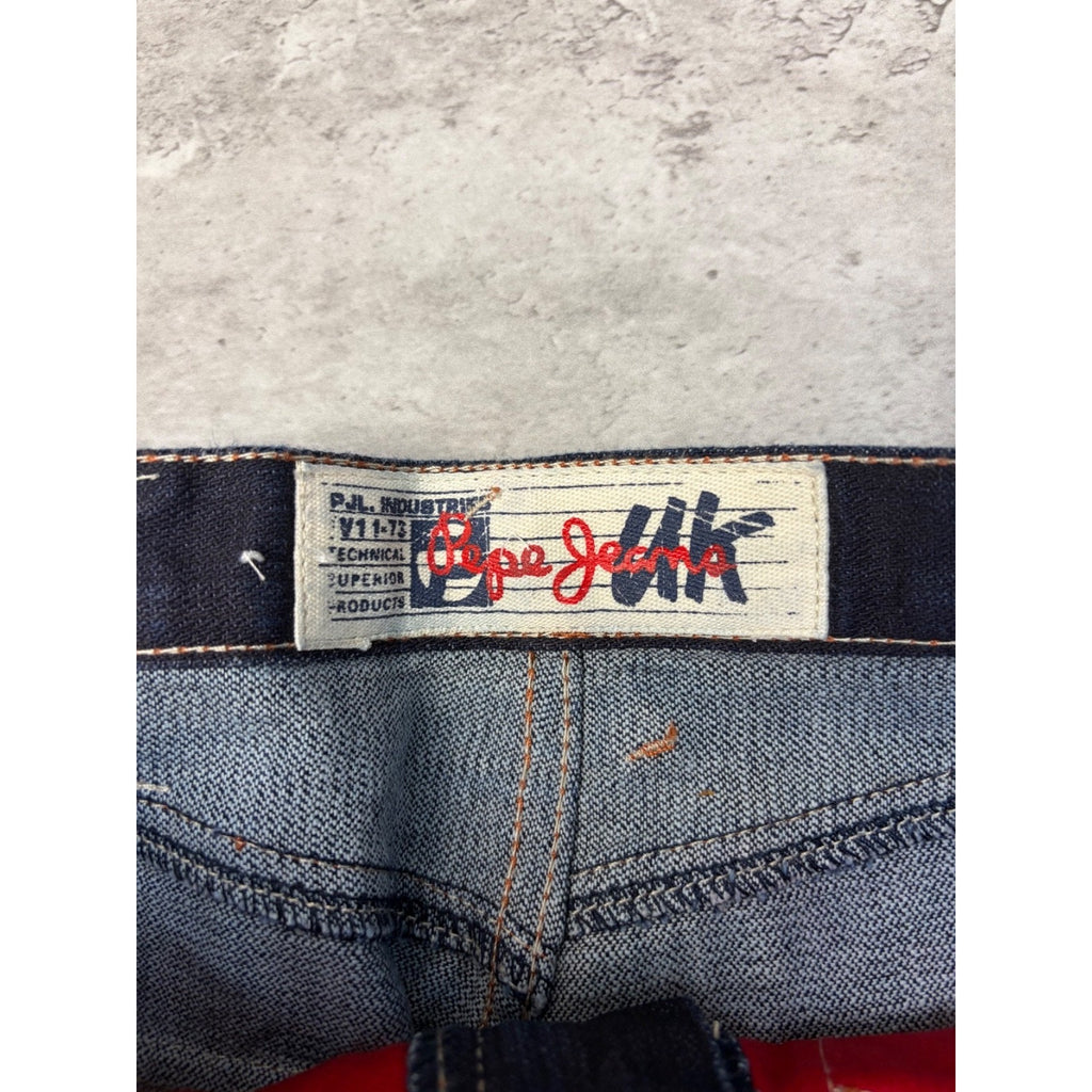 Vintage Y2K Womens Pepe Jeans Graffiti Graphic Dark Wash Denim Pants