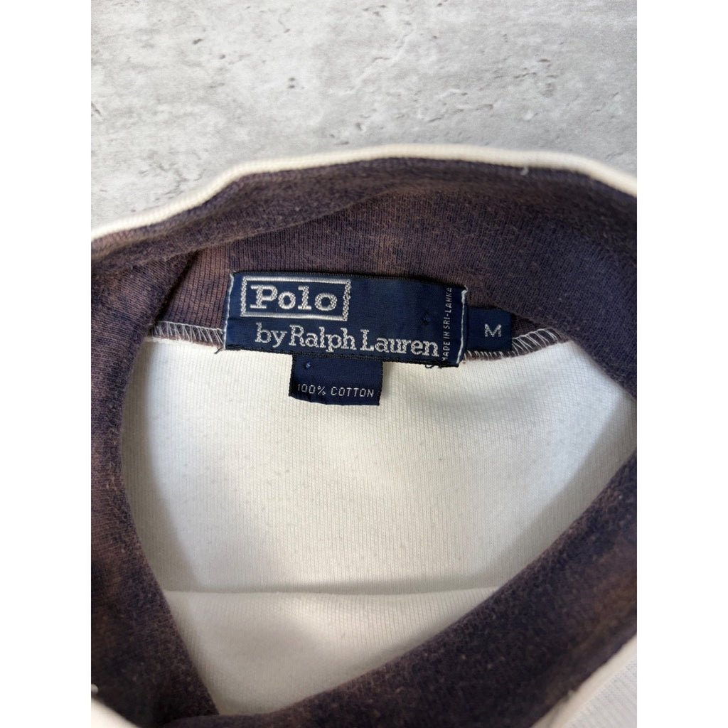 Vintage Polo Ralph Lauren Embroidered Logo Mock Neck Sweatshirt Size Medium
