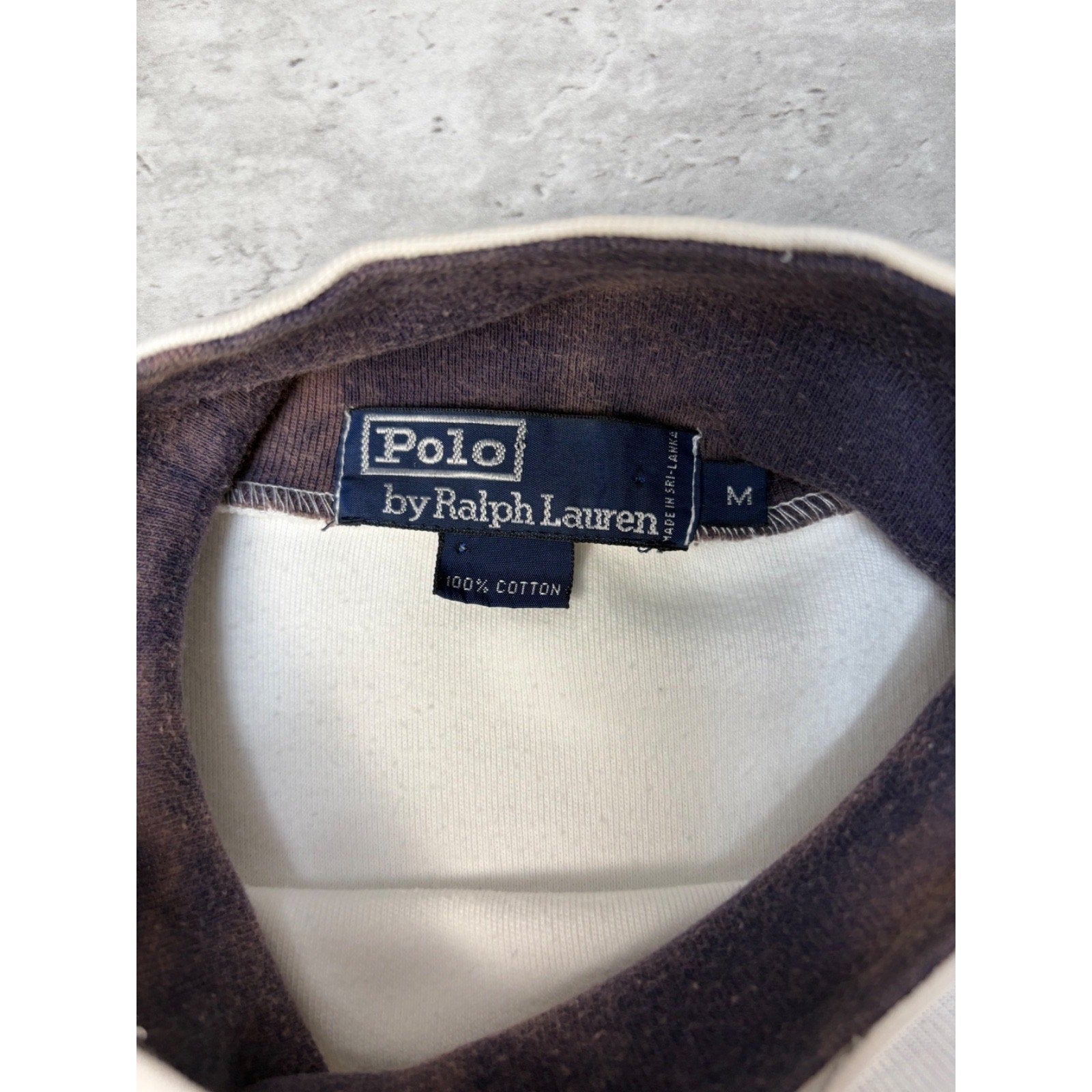 Vintage Polo Ralph Lauren Embroidered Logo Mock Neck Sweatshirt Size Medium