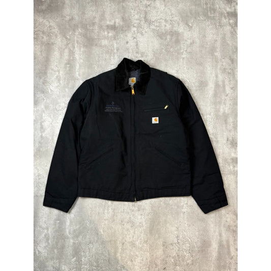 Vintage Carhartt Blanket Lined Canvas Workwear Full Zip Detroit Jacket Size LT