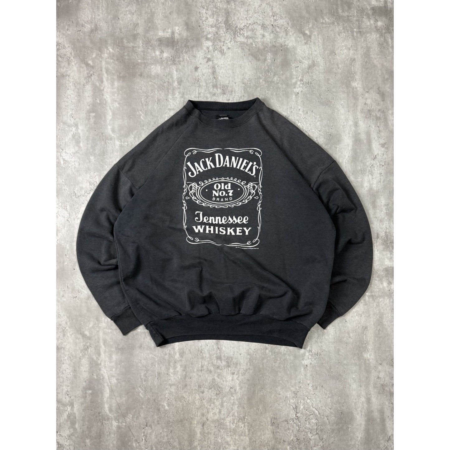 Vintage 1998 Jack Daniels Whiskey Classic Graphic Sweatshirt Size 2XL Black