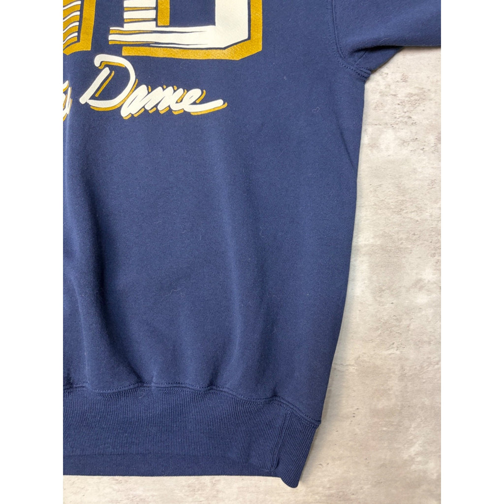 Vintage Notre Dame Fighting Irish NCAA Script Spellout Sweatshirt Size Large