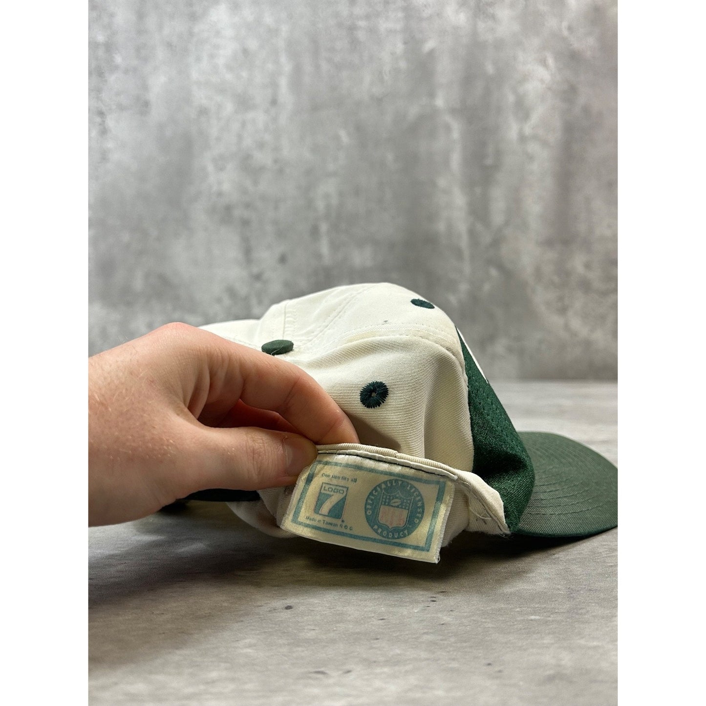 Vintage Green Bay Packers NFL Embroidered Logo Sharktooth Snapback Hat OSFA