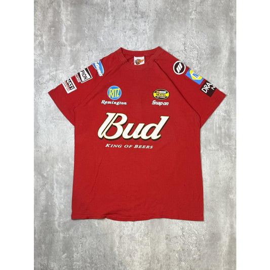 Vintage Dale Earnhardt Jr #8 Nascar Budwesier King Of Beers T-Shirt Size Large