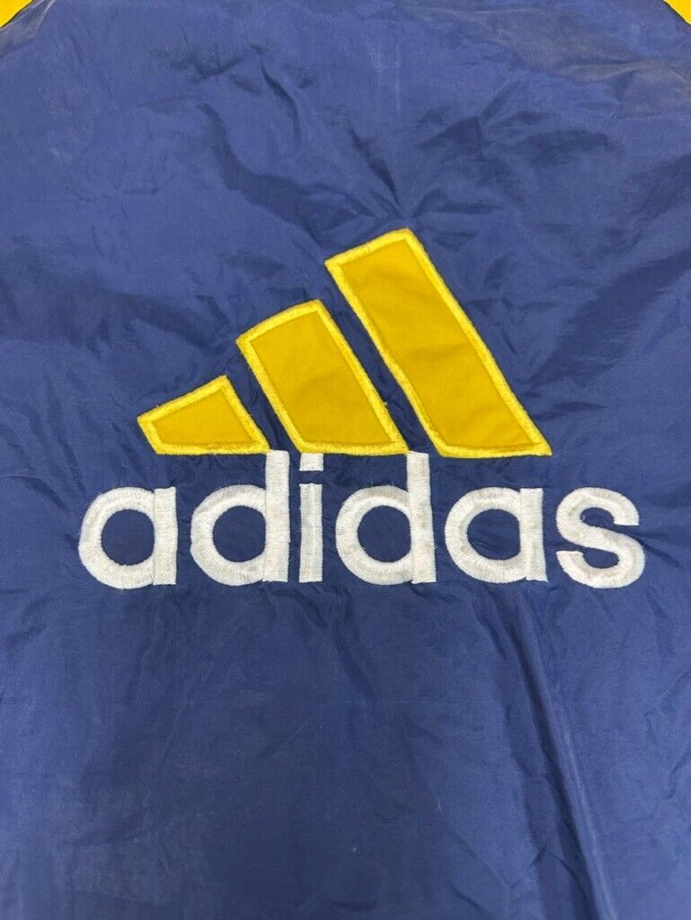 Vintage 90s Adidas Embroidered Logo Full Zip Nylon Windbreaker Jacket Sz Medium