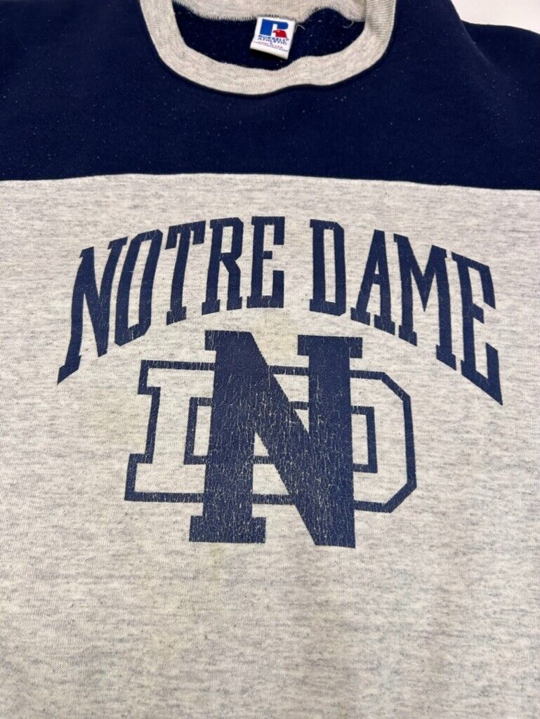 Vintage 90s Notre Dame Fighting Irish NCAA Collegiate Sweatshirt Size Large