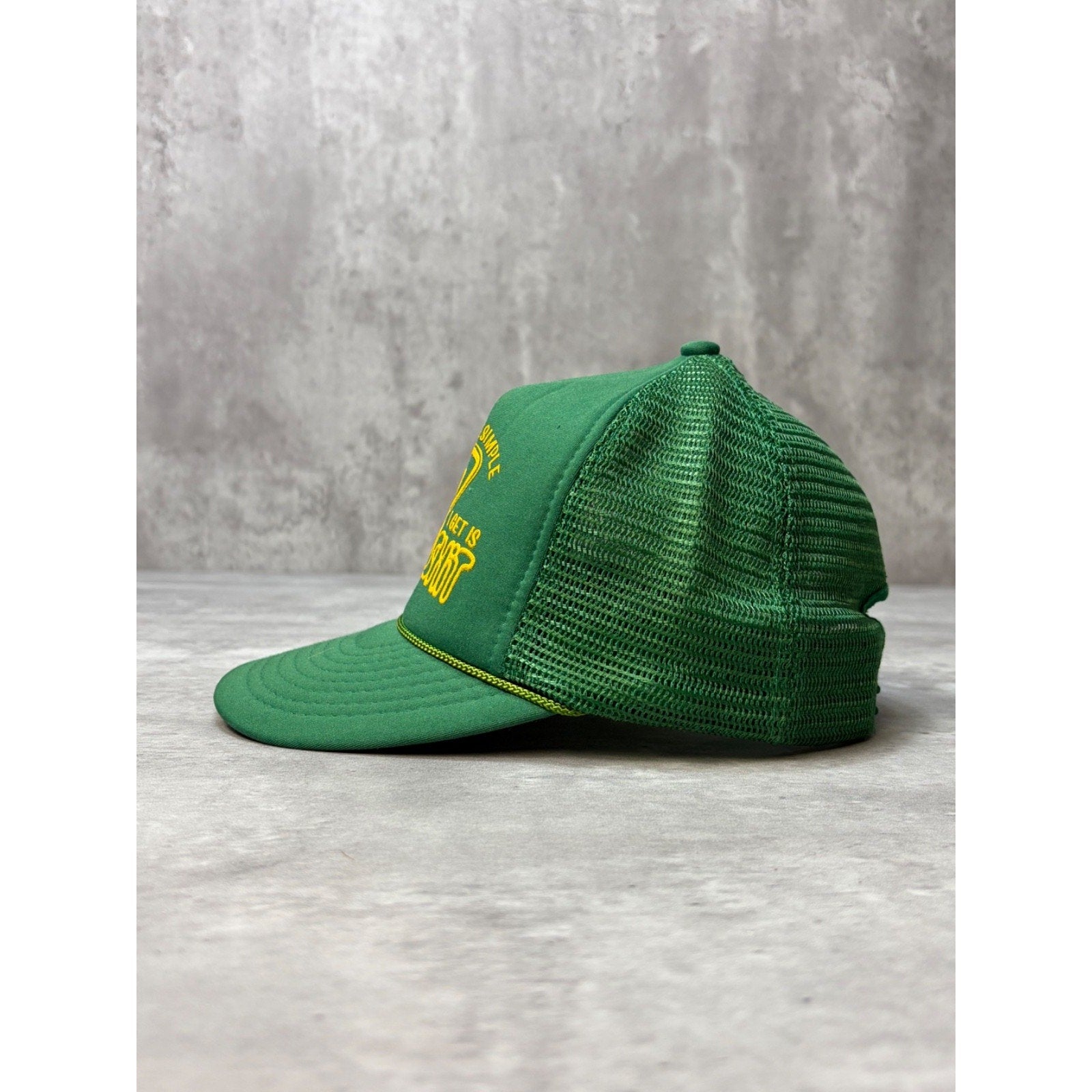 VTG 80s I Ask One Simple ? And All I Get Is Bullshit Trucker Snapback Hat OSFA