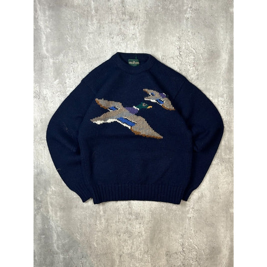 Vintage 90s Boundary Waters Duck Graphic Pullover Knit Sweater Size XL