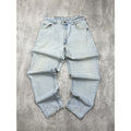 Vintage 90s Levis 560 Red Tab Relaxed Fit Tapered Light Wash Denim Pants Size 35