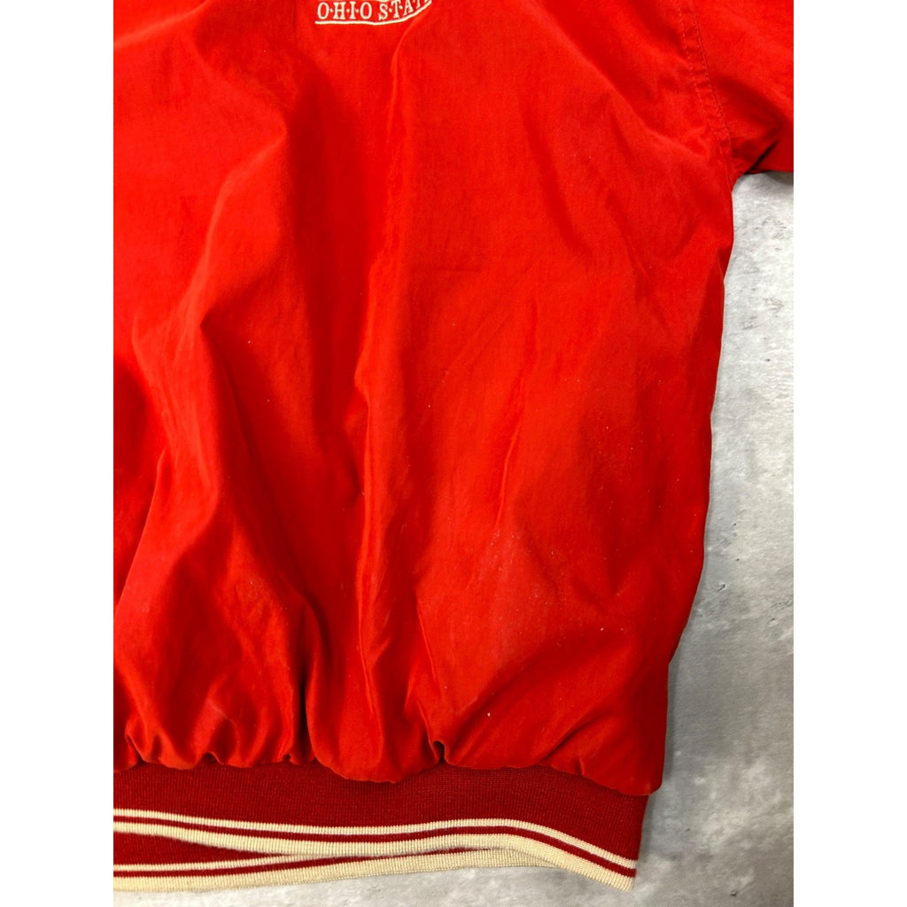 Vintage Ohio State Buckeyes Reversible Pullover Windbreaker Jacket Size Large