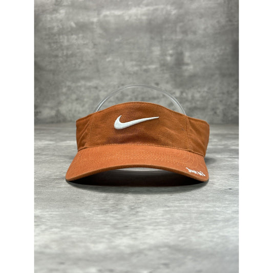 Vintage 2000s Nike Embroidered Swoosh Visor Hat OSFA Orange