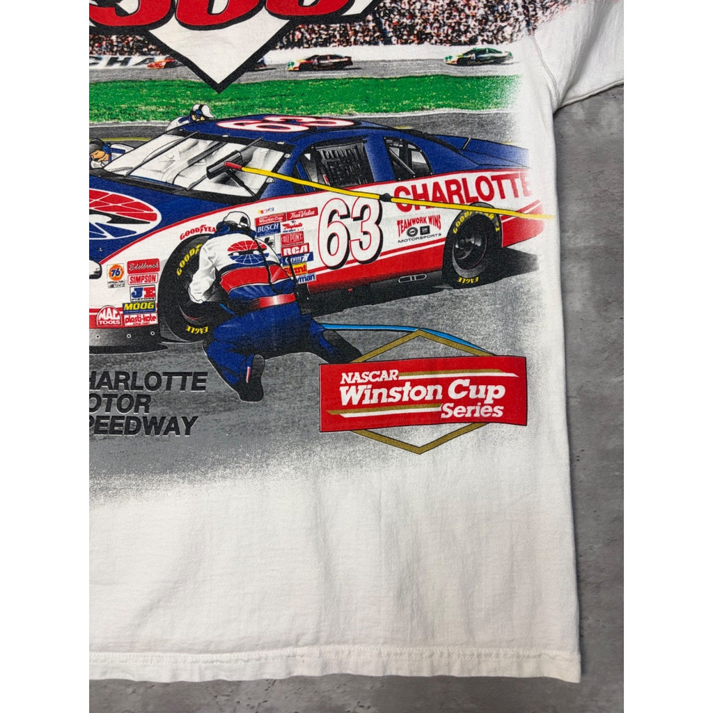 Vintage 1997 Nascar Winston Cup UAW-GM 500 All Over Print T-Shirt Size XL