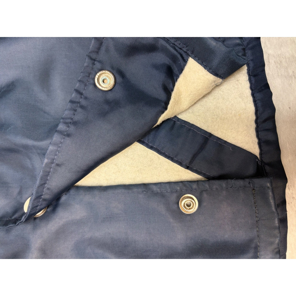 Vintage 1970s Towncraft Nylon Navy Blue Coaches Jacket Size XL