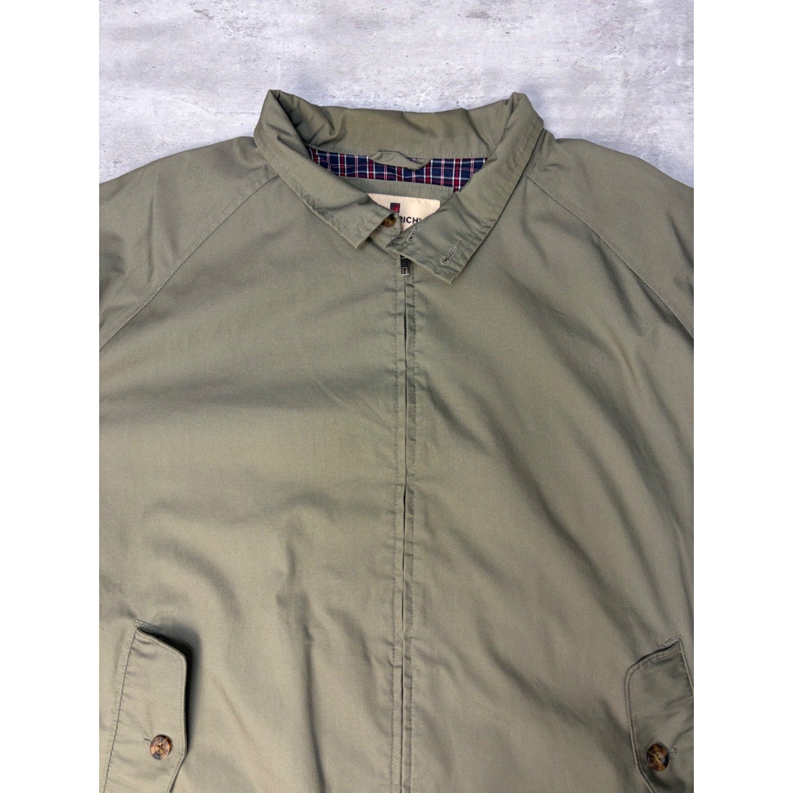 Vintage Woolrich Plaid Lined Full Zip Collared Earth Tone Bomber Jacket Size 2XL