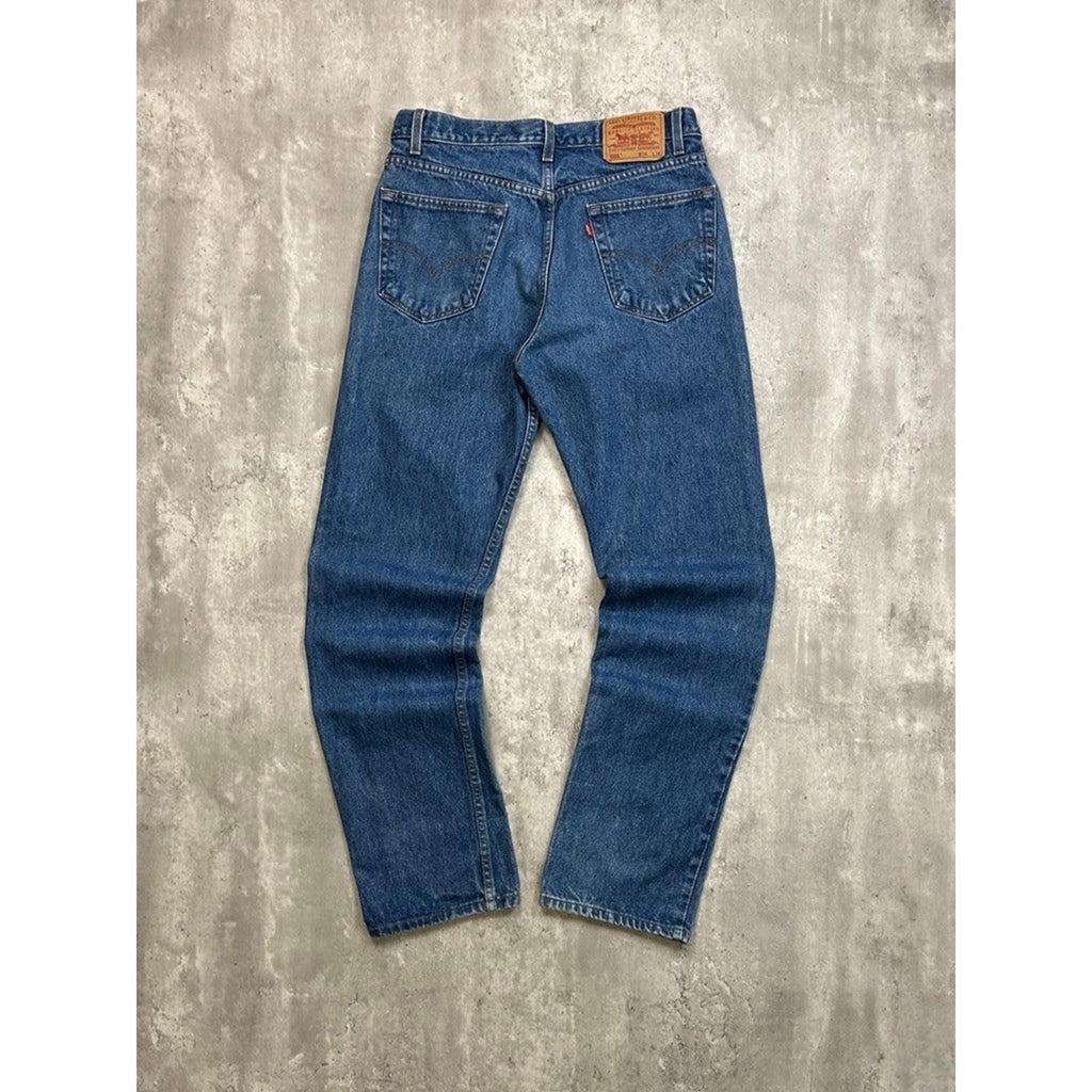 Vintage 90s Levis 550 Red Tab Straight Fit Dark Wash Denim Pants Size 33