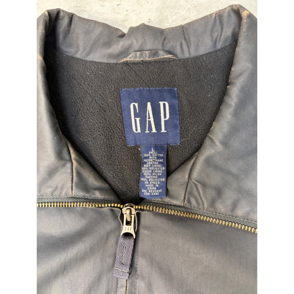 Vintage Gap Full Zip Fleece Lined Collared Bomber Style Jacket Size Large