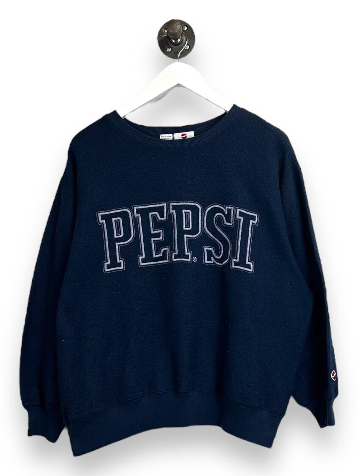 Vintage Pepsi Embroidered Spellout Snack Promo Crewneck Sweatshirt Size Medium