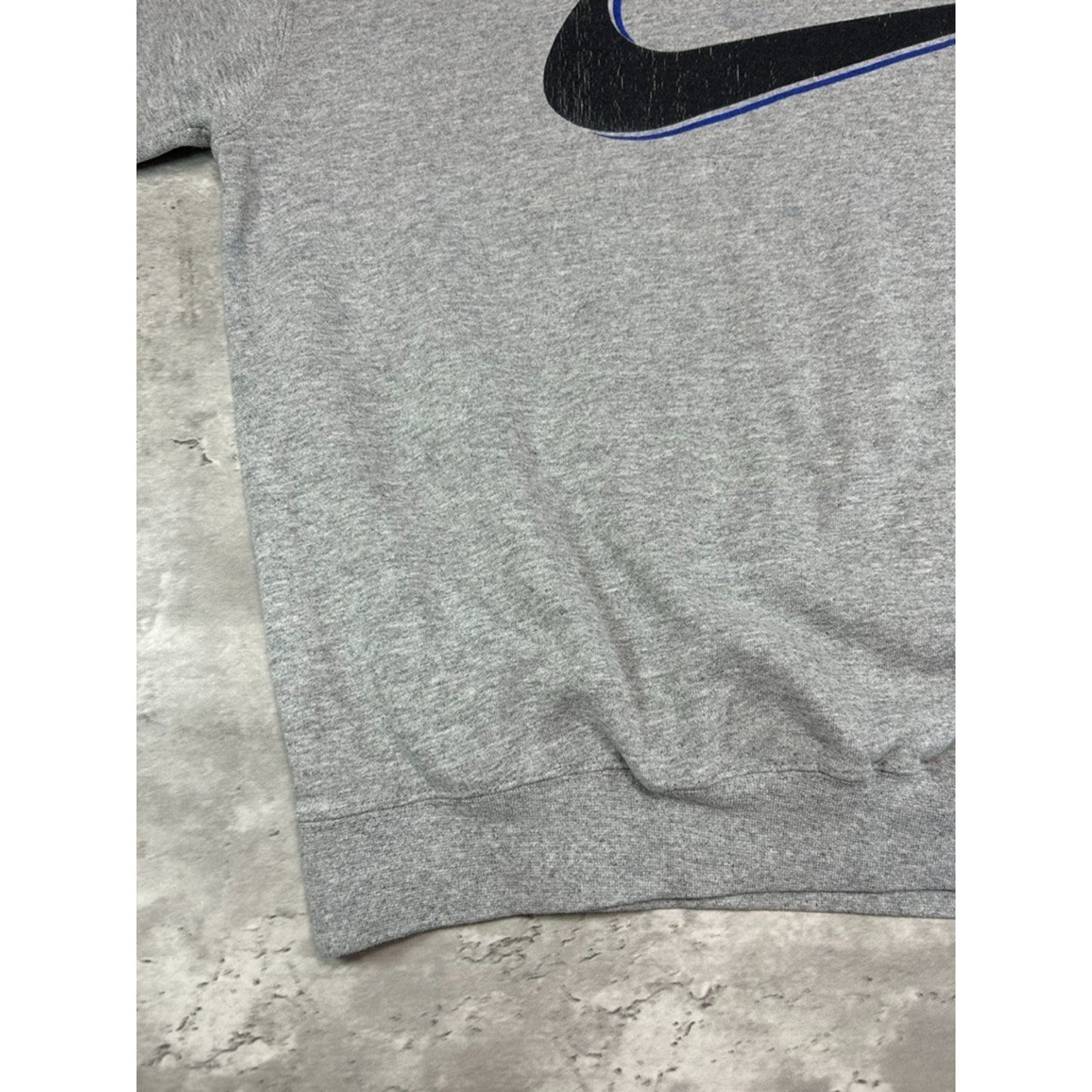 Vintage 90s Nike Big Graphic Swoosh Crewneck Sweatshirt Size XXL Gray