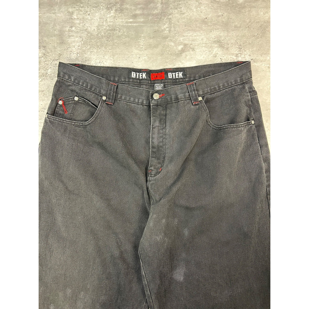 Vintage Y2K Dtek Baggy Fit Black Denim Pants Size 42