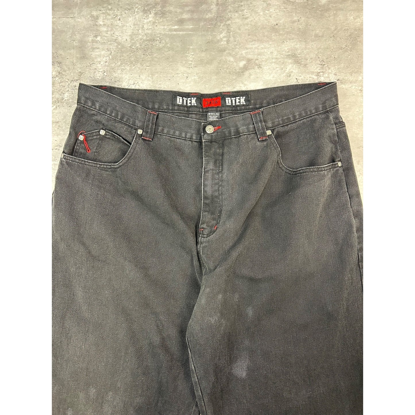 Vintage Y2K Dtek Baggy Fit Black Denim Pants Size 42