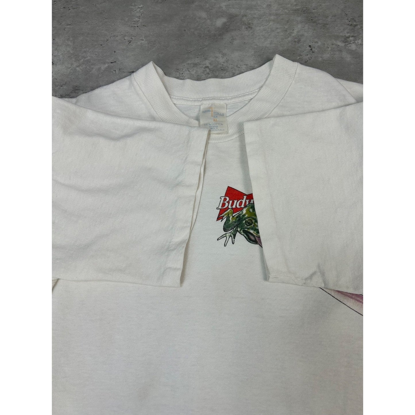 Vintage 1995 Budweiser Jump On A Bud Beer Promo Graphic T-Shirt Size XL