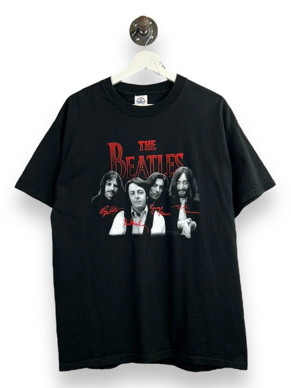 Vintage 2003 The Beatles Group Photo Rock Music Graphic T-Shirt Size Large