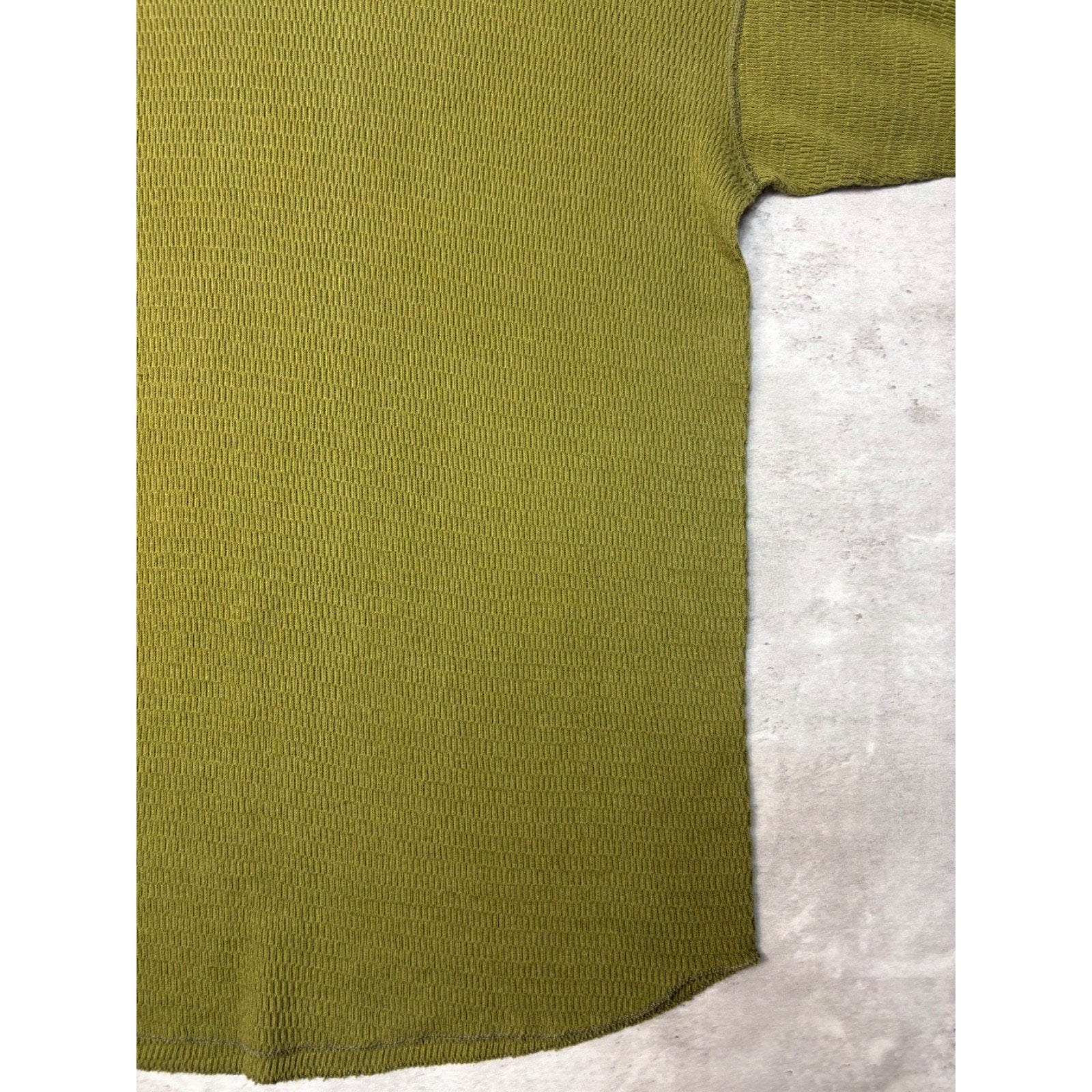Vintage Green Thermal Long Sleeve T-Shirt Size Large