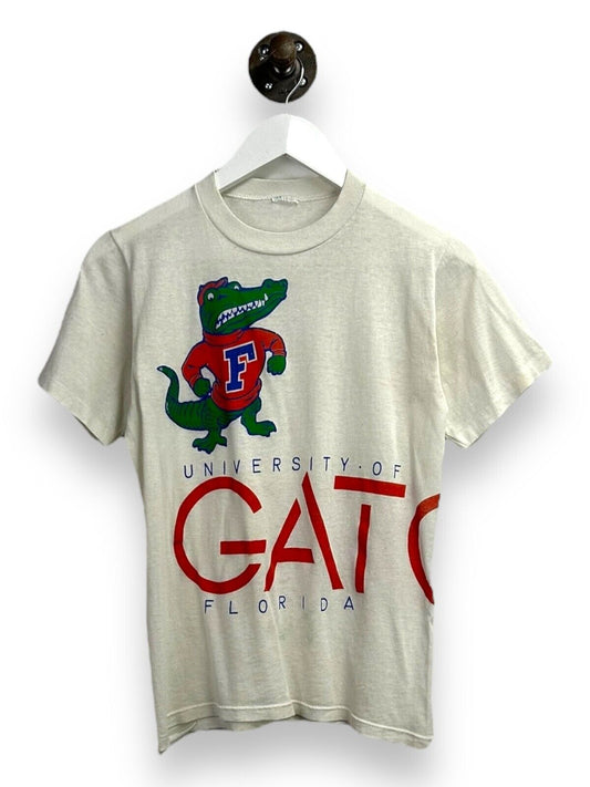 Vintage 1985 Florida Gator NCAA Collegiate Wrap Around Spellout T-Shirt Sz Small